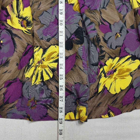 Tochi Vintage Floral Rayon Skirt Blouse Set, Large - Picture 8 of 16